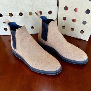 Rothy's Mens Chelsea Boots 11 Bourbon Light Brown Merino Wool Blend